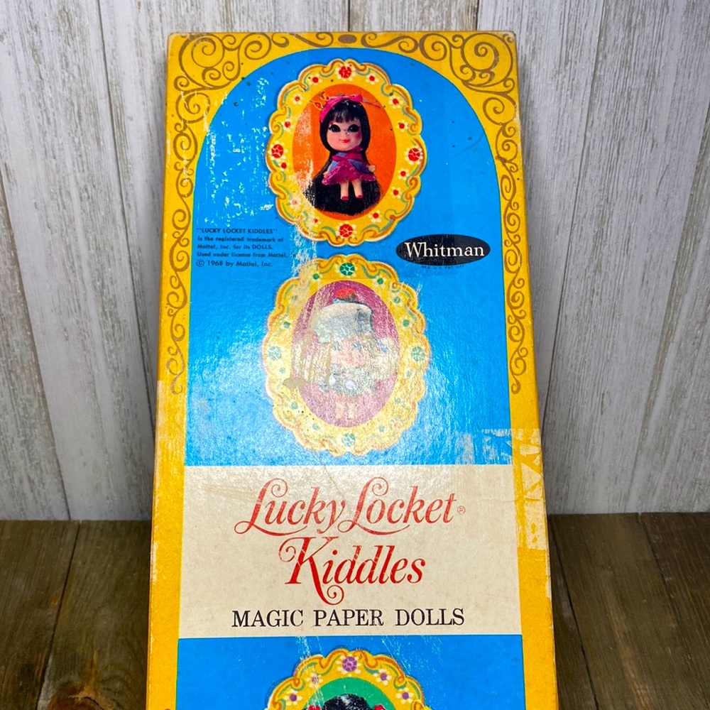 Vintage 1968 Whitman Lucky Locket Kiddles - Magic Paper Dolls